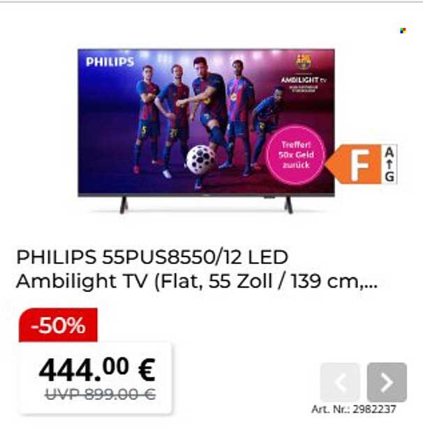 PHILIPS 55PUS8550/12 LED Ambilight TV (Flat, 55 Zoll / 139 cm,...