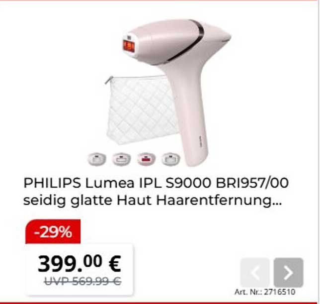 PHILIPS Lumea IPL S9000 BRI957/00 seidig glatte Haut Haarentfernung...