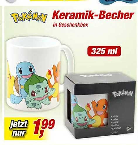 Pokémon Keramik-Becher in Geschenkbox