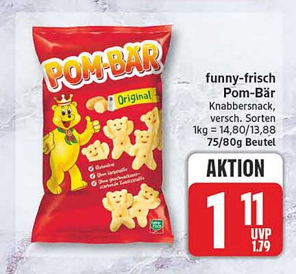 Pom-Bär Knabbersnack, versch. Sorten