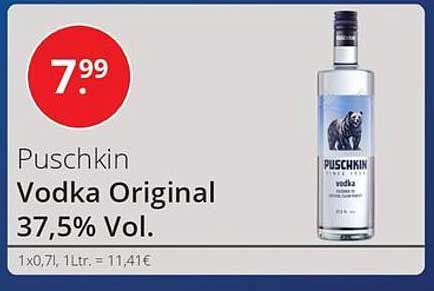 Puschkin Vodka Original 37,5% Vol.