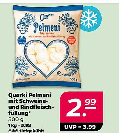 Quarki Pelmeni mit Schweine- und Rindfleischfüllung* 500 g