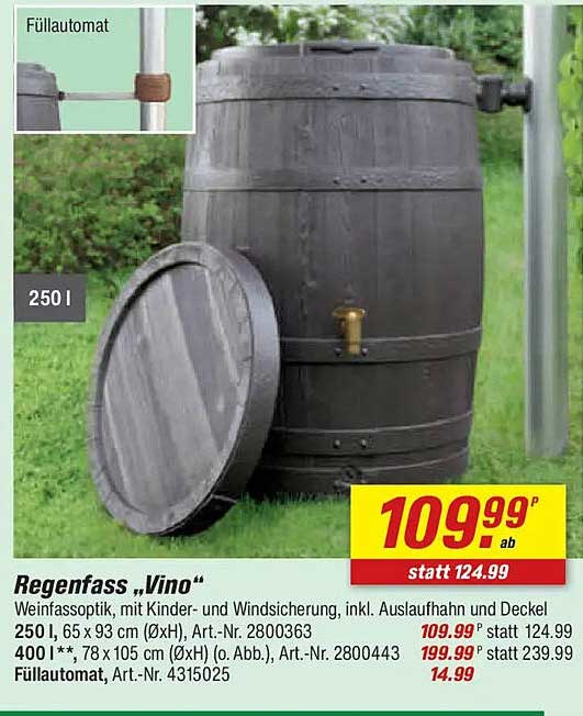 Regentfass „Vino“