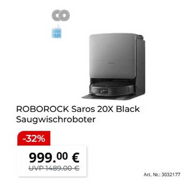 ROBOROCK Saros 20X Black Saugwischroboter