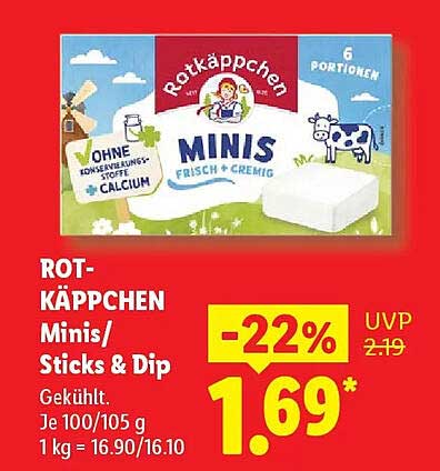 ROT-KÄPPCHEN Minis/Sticks & Dip