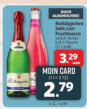 Rotkäppchen Sekt oder Fruchtsecco versch. Sorten 0,75-l-Flasche (1 l = 4.39)