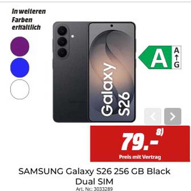 SAMSUNG Galaxy S26 256 GB Black Dual SIM