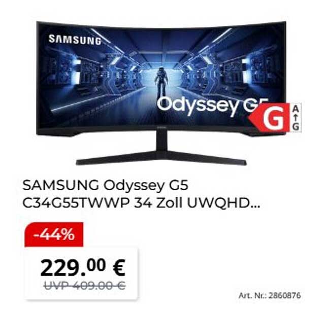 SAMSUNG Odyssey G5 C34G55TWWP 34 Zoll UWQHD...