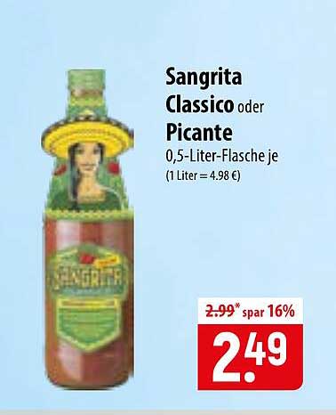 Sangrita Classico oder Picante