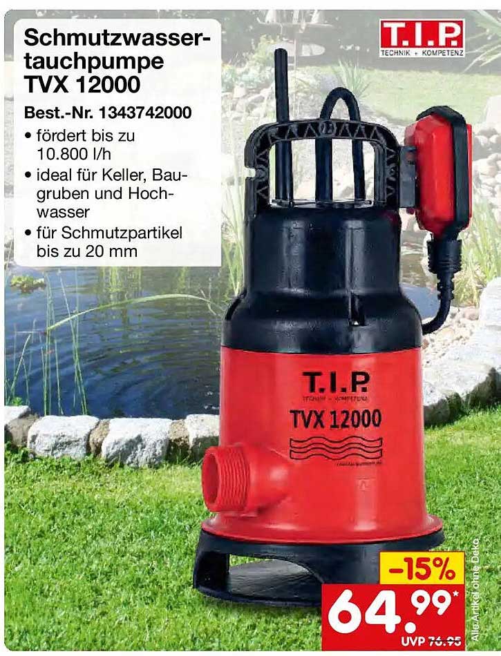 Schmutzwasser-tauchpumpe TVX 12000