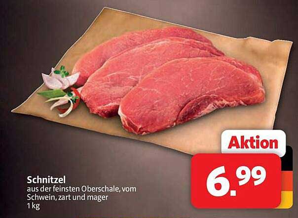 Schnitzel aus der feinsten Oberschale, vom Schwein, zart und mager 1 kg