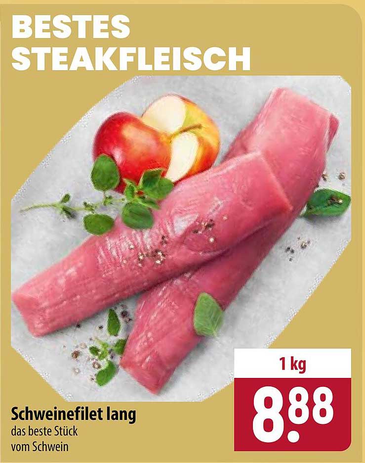 Schweinefilet lang das beste Stück vom Schwein