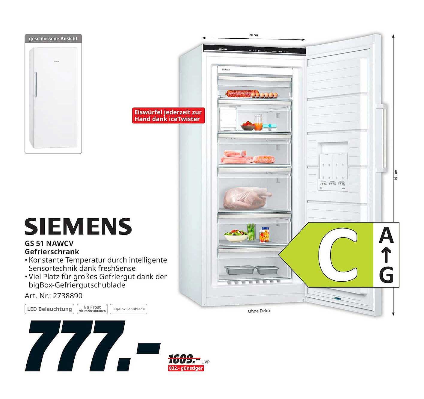 SIEMENS GS 51 NAWCV Gefrierschrank