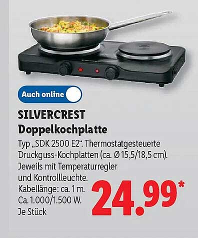 SILVERCREST Doppelkochplatte