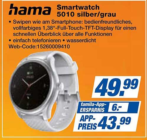 Smartwatch 5010 silber/grau