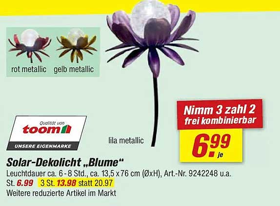 Solar-Dekolicht „Blume“