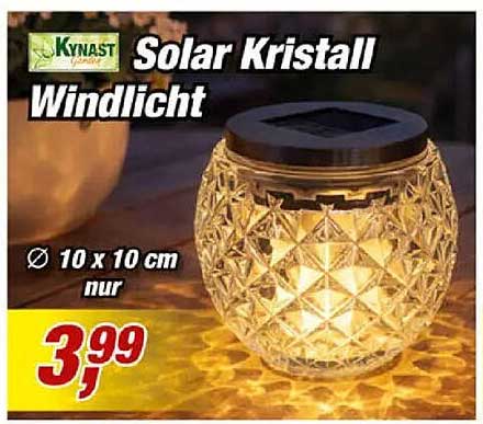 Solar Kristall Windlicht