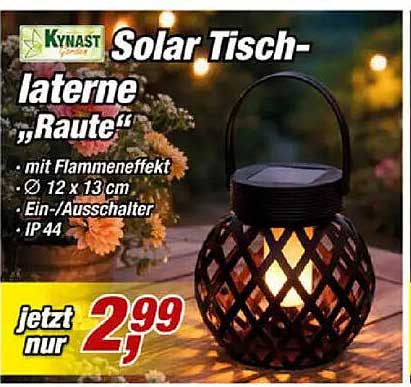 Solar Tisch-laterne „Raute“