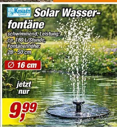 Solar Wasser-fontäne