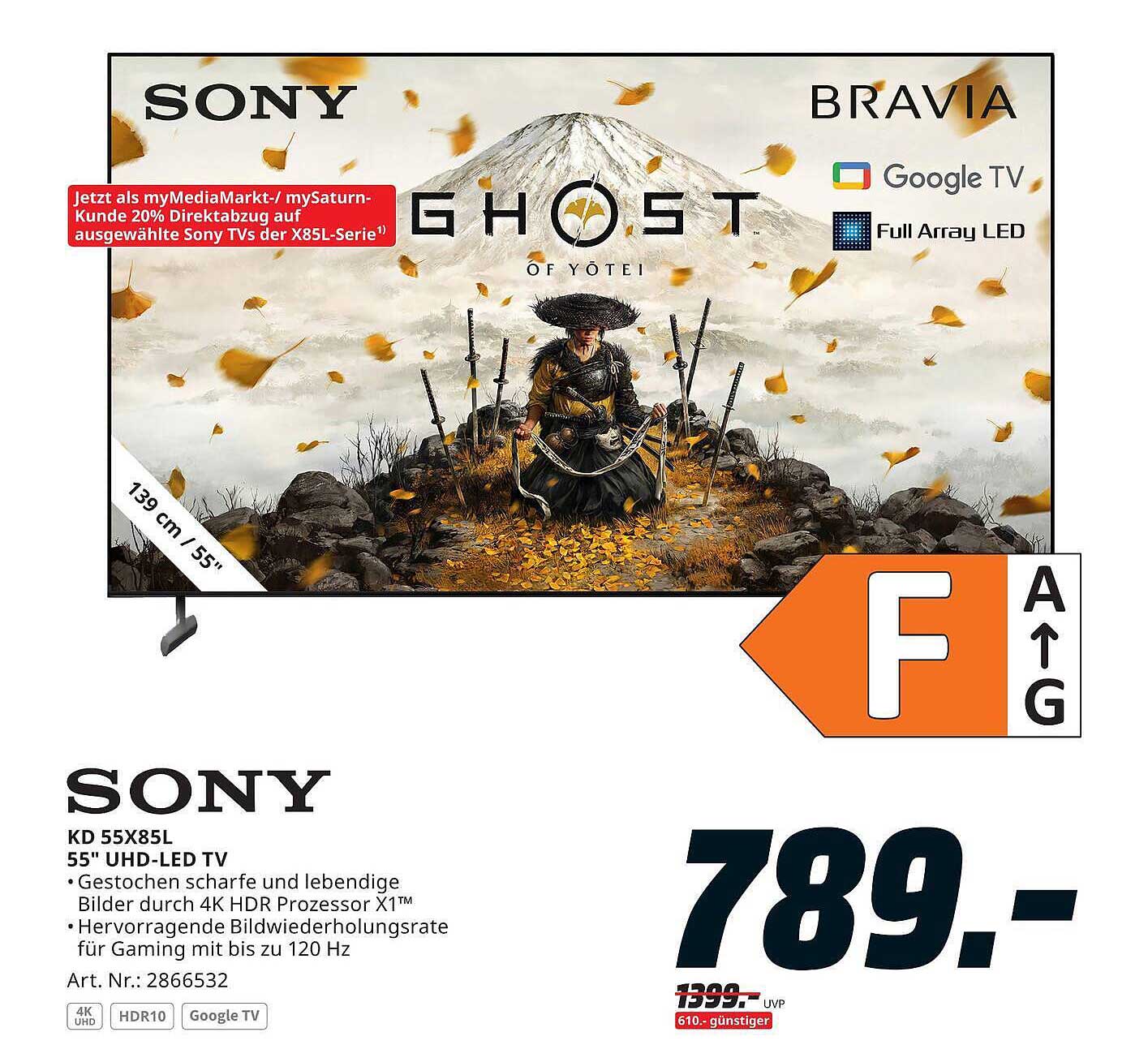 SONY KD 55X85L 55" UHD-LED TV