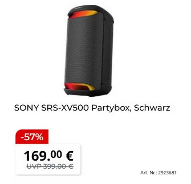 SONY SRS-XV500 Partybox, Schwarz