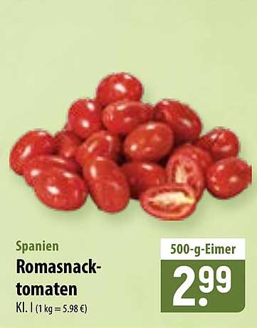 Spanien Romasnack-tomaten