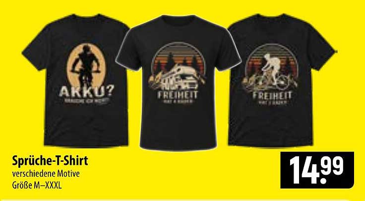 Sprüche-T-Shirt verschiedene Motive Größe M–XXXL
