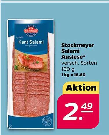 Stockmeyer Salami Auslese* versch. Sorten 150 g 1 kg = 16.60