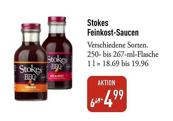 Stokes Feinkost-Saucen