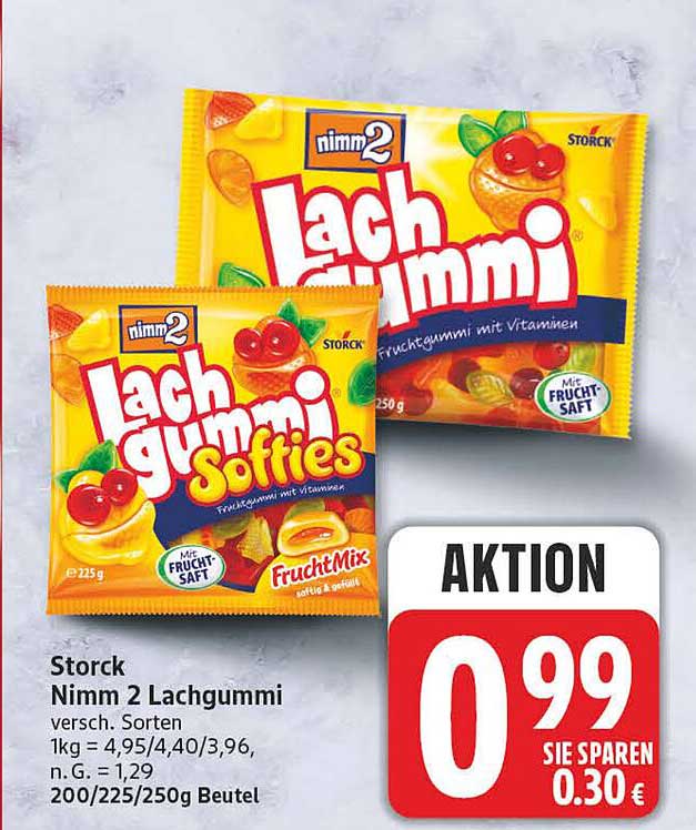Storck Nimm 2 Lachgummi versch. Sorten 200/225/250g Beutel