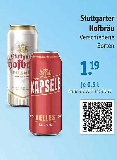 Stuttgarter Hofbräu Verschiedene Sorten