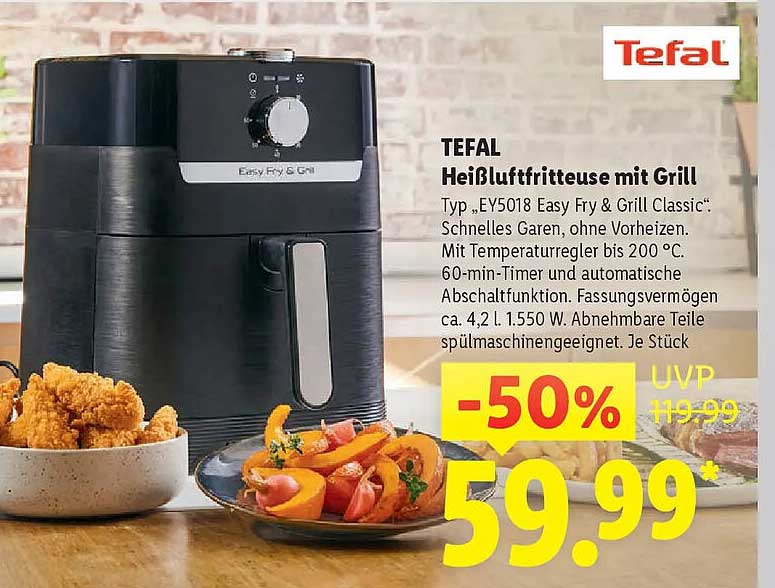 TEFAL Heißluftfritteuse mit Grill