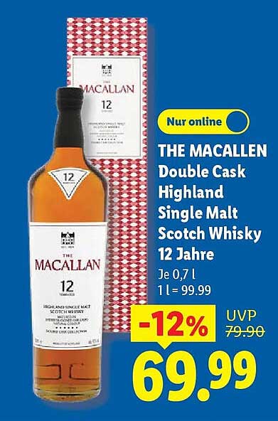 THE MACALLEN Double Cask Highland Single Malt Scotch Whisky 12 Jahre