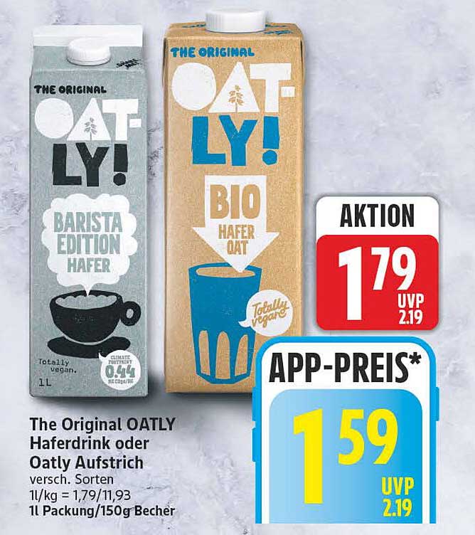 The Original OATLY Haferdrink oder Oatly Aufstrich