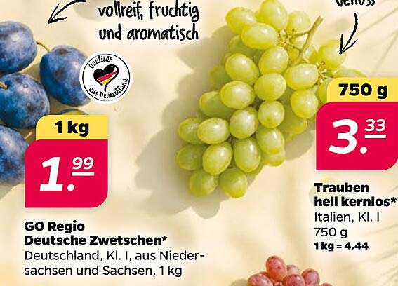 Trauben hell kernlos*