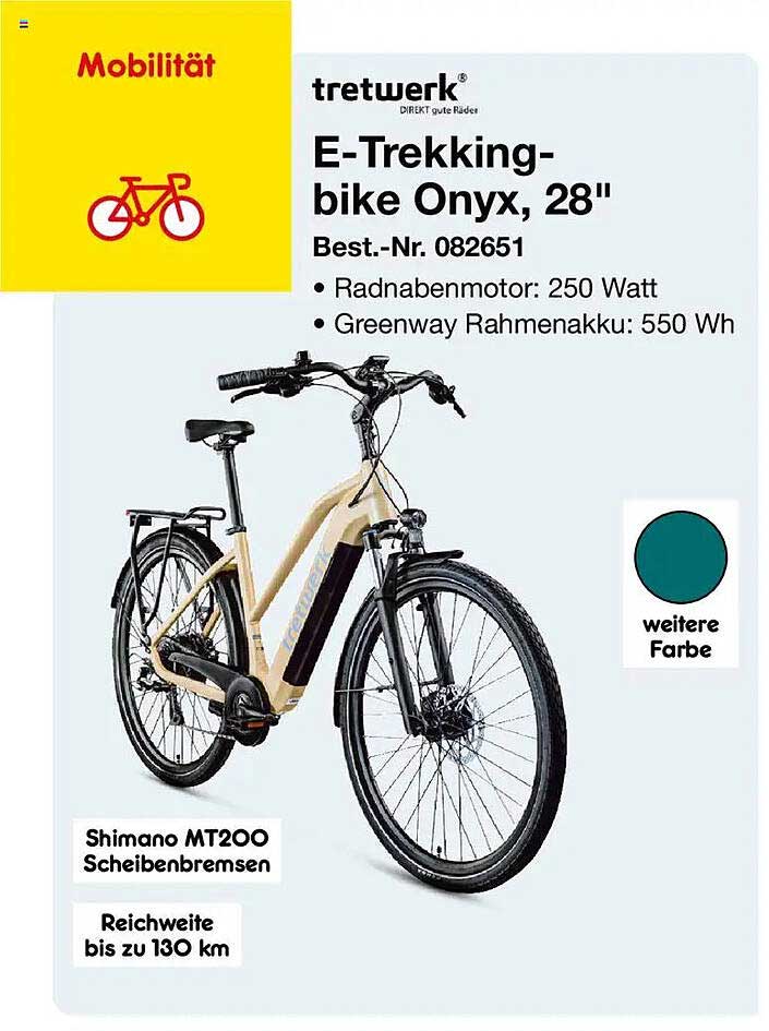 tretwerk E-Trekking-bike Onyx, 28"