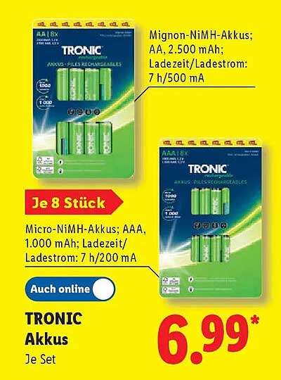 TRONIC Akkus