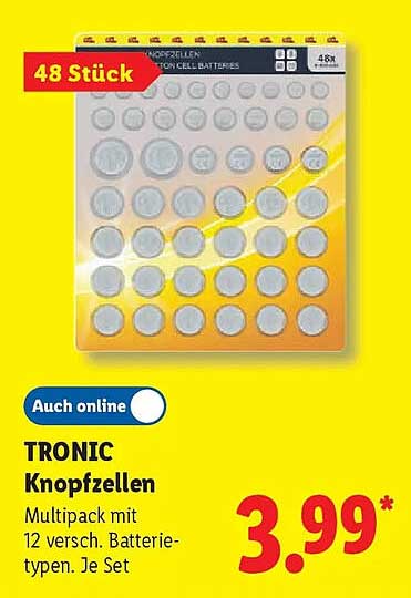 TRONIC Knopfzellen