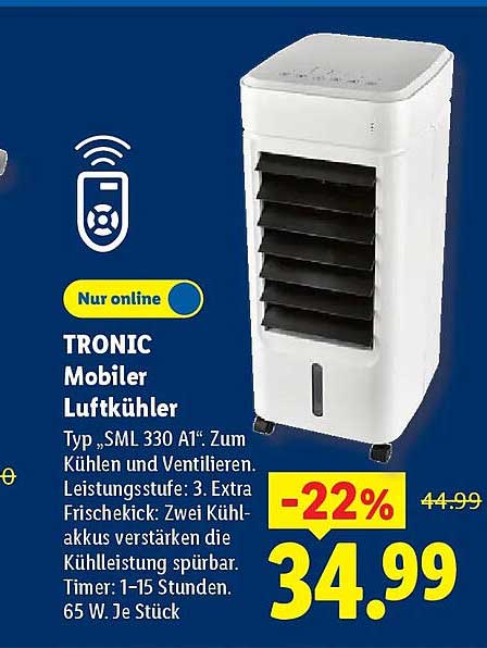 TRONIC Mobiler Luftkühler Typ „SML 330 A1“