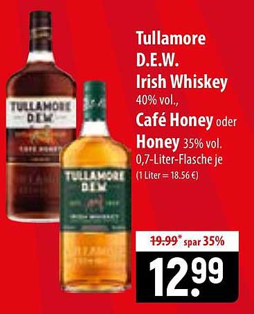 Tullamore D.E.W. Irish Whiskey Café Honey oder Honey