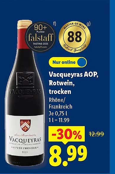 Vacqueyras AOP, Rotwein, trocken