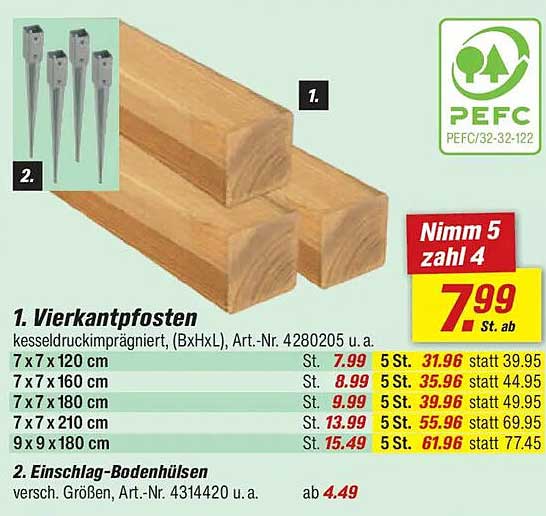Vierkantpfosten