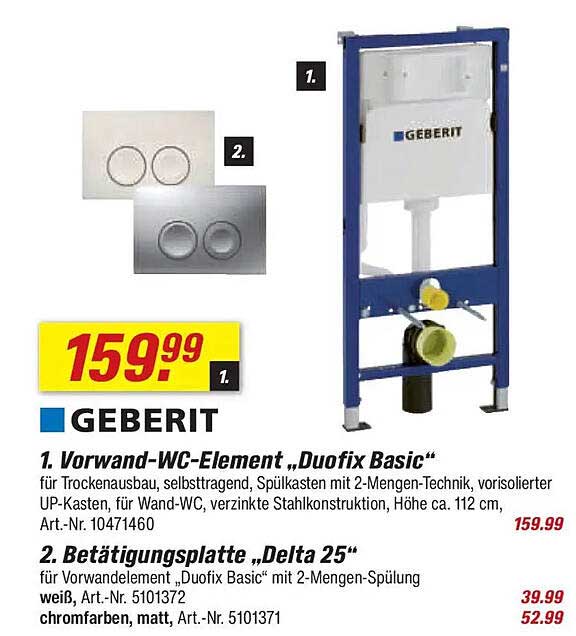 Vorwand-WC-Element „Duofix Basic“