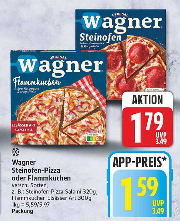 Wagner Steinofen-Pizza oder Flammkuchen versch. Sorten