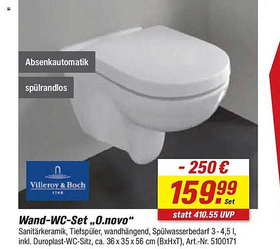 Wand-WC-Set „O.novo“