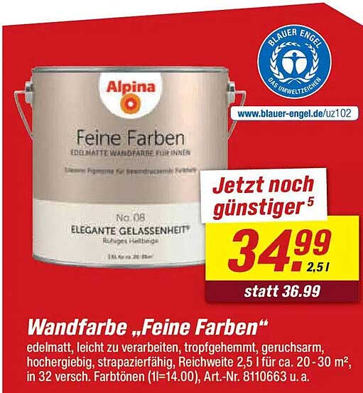 Wandfarbe „Feine Farben“