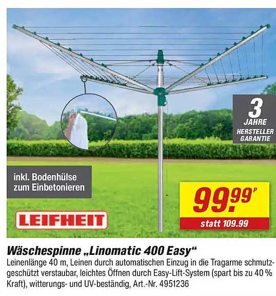 Wäschespinne „Linomatic 400 Easy“