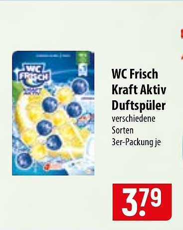 WC Frisch Kraft Aktiv Duftspüler verschiedene Sorten 3er-Packung je