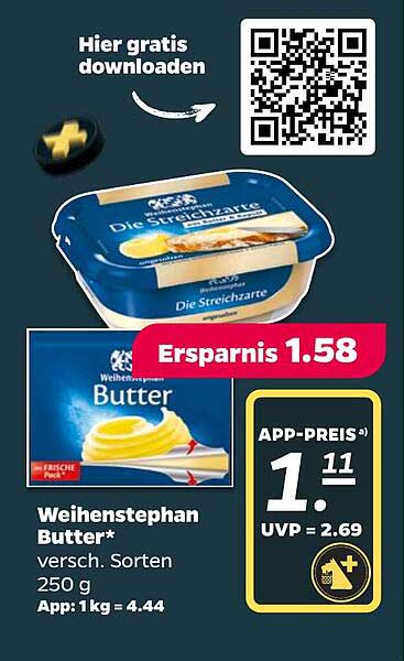 Weihenstephan Butter* versch. Sorten 250 g
