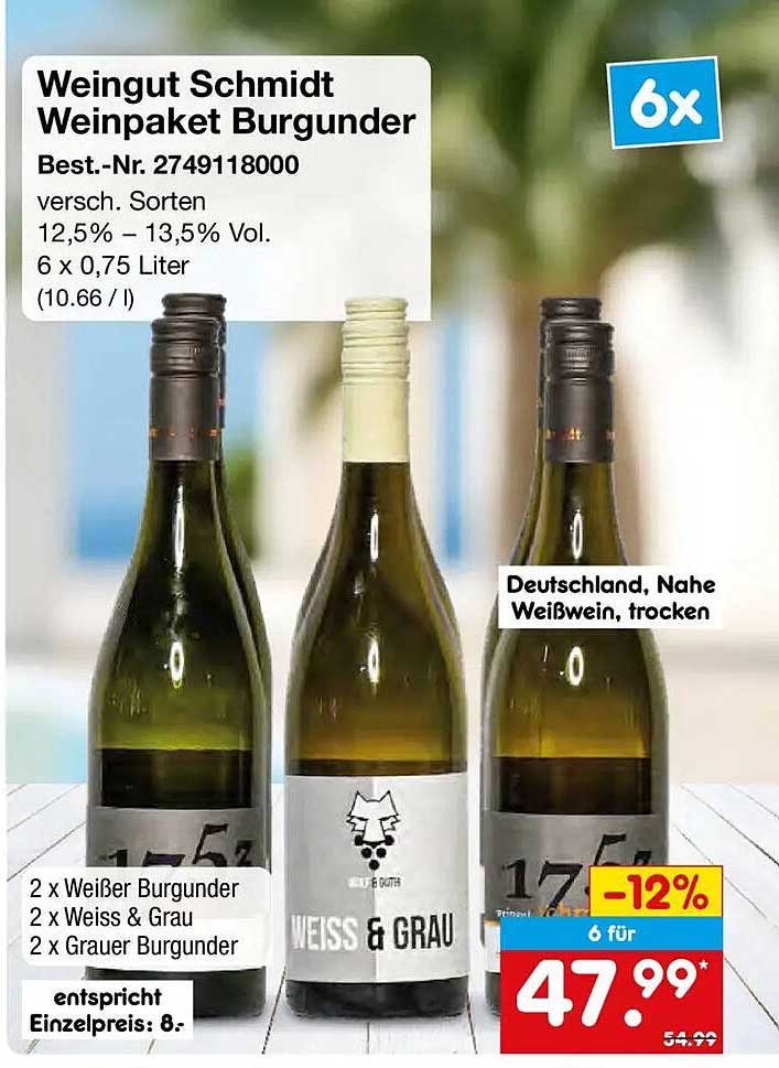Weingut Schmidt Weinpaket Burgunder